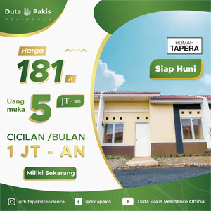 DIJUAL RUMAH Subsidi Angsuran 1 JT BOGOR Diskon Promo