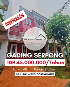 DISEWAKAN
RUMAH MALIBU VILLAGE PARAMOUNT LAND GADING SERPONG