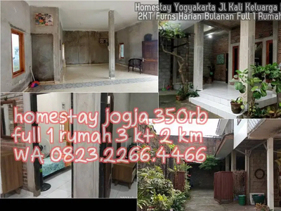 Homestay Yogyakarta Jl Kali Keluarga Strategs 2KT Furns Harian Bulanan