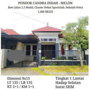 LANGKA! Rumah Pondok Tjandra / Candra Indah Melon Dekat MERR Sportclub