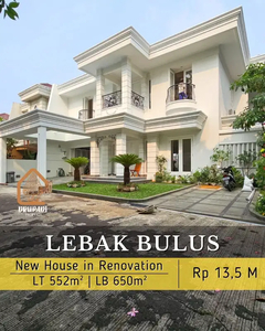NEW HOUSE IN RENOVATION PROGRESS IN LEBAK BULUS COMPLEX