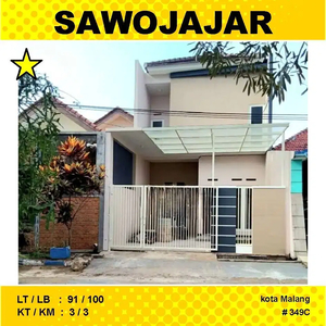 Rumah 2 Lantai Luas 91 di Sraba Sawojajar 2 kota Malang _ 349C