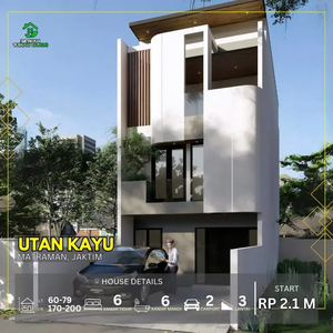 Rumah 3 lantai exclusive utan kayu matraman dekat ke pramuka