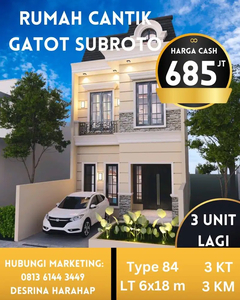 RUMAH CANTIK STRATEGIS DI MEDAN SUNGGAL GATOT SUBROTO