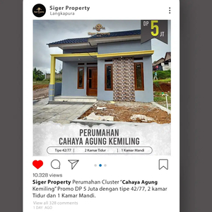 Rumah murah strategis di kemiing Bandar Lampung