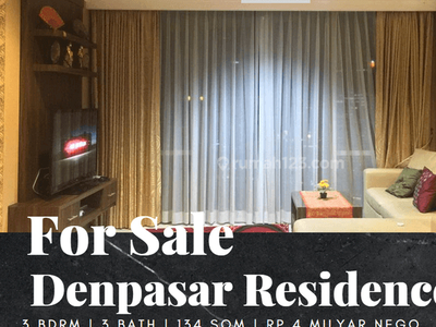 Dijual Apartement Denpasar Residences 3br Furnished Middle Floor