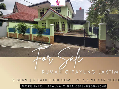 Rumah 2 Lantai Siap Huni Semi Furnished SHM Cipayung, Jakarta Timur