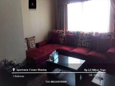 Dijual Apartement Cosmo Mansion High Floor 3BR Full Furnished