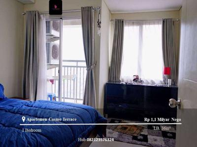 Dijual Apartement Cosmo Terrace High Floor 1BR Full Furnished Tower A