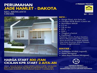 Dijual Rumah Baru Jade Hamlet Dakota Gresik start 400 jutaan KPR Murah