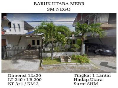 Dijual Rumah Baruk Utara Surabaya MERR 3M Nego SHM Hadap Utara