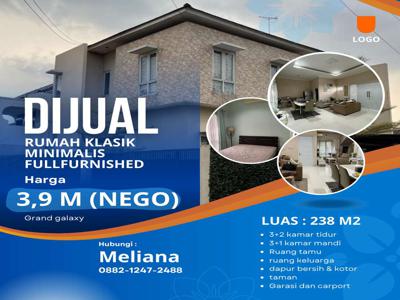 Dijual rumah mewah dan luas di grand galaxy bekasi full furnished