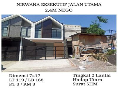 Dijual Rumah Nirwana Eksekutif Surabaya 2.4M Nego SHM Jalan Utama