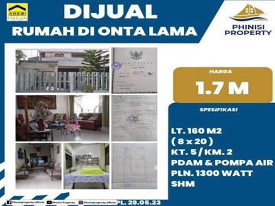 DIJUAL RUMAH ONTA LAMA