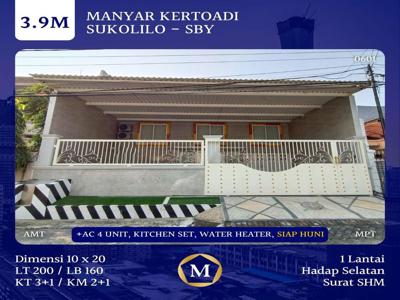 Dijual Rumah Siap Huni Manyar Kertoadi Surabaya 3.9M Semi Furnish