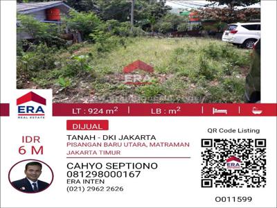 Dijual Tanah Di Pisangan, Jakarta Timur