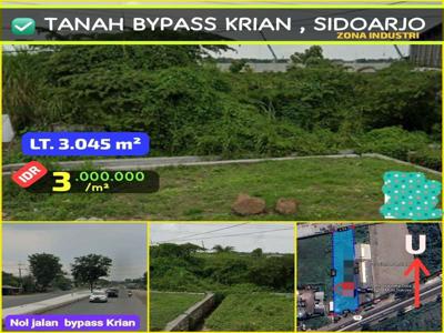 DIJUAL TANAH INDUSTRI KRIAN SIDOARJO AKSES CONTAINER 40FT