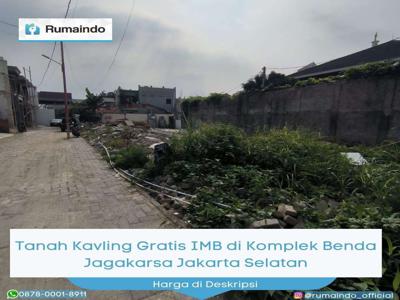 Dijual Tanah Kavling Gratis IMB di Komplek Benda Jagakarsa