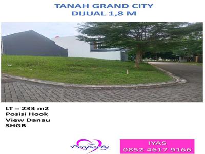 DIJUAL TANAH POSISI HOOK DI GRAND CITY