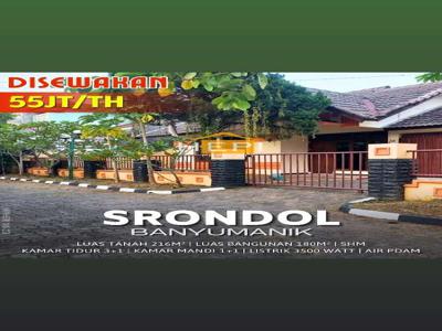 Disewakan Rumah Di Srondol Semarang