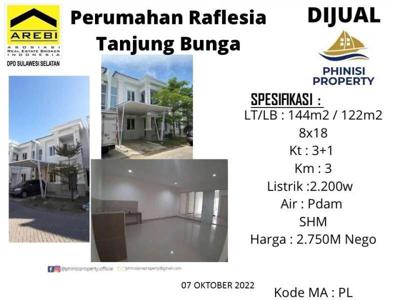 JUAL PERUMAHAN RAFLESIA TANJUNG BUNGA