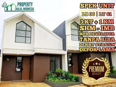 Jual Rumah Premium Murah Depok - Mezzanine 3 KT SHM IMB - Akses Mobil