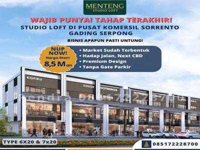 Ruko Premium Hadap Jalan Tanpa Gate Parkir, Menteng Studio Loft