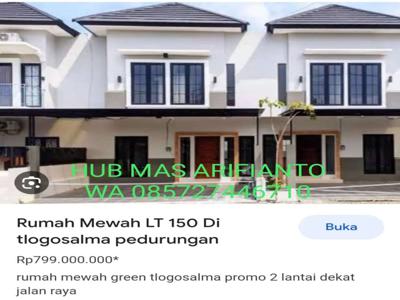 Rumah 2 Lantai Desain Modern di Green Tlogosalma BPD 3 Pedurungan