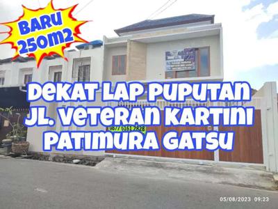 Rumah Baru 250m2 Denpasar Kota dkt Lap Puputan Jl Veteran Bisma Gatsu