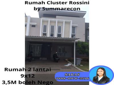 rumah cluster rossini by summarecon 3,5M-an siap tinggal