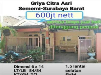Rumah Griya Citra Asri Sememi Dkt Benowo Tengger Raya Surabaya Barat