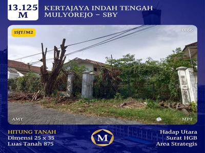 Rumah Hitung Tanah Kertajaya Indah Tengah Surabaya 13.125M Strategis