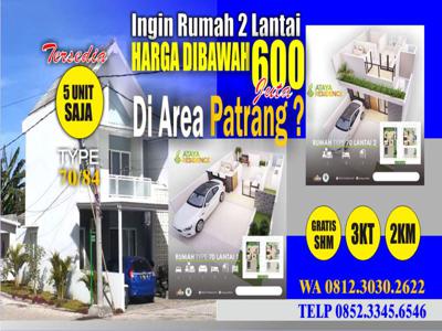 Rumah Syariah 3KT 2KM Ataya Residence Jember 2 lantai Lokasi Patrang