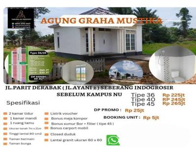 Rumah type 36 ayani 2 seberang indogrosir ayani 2