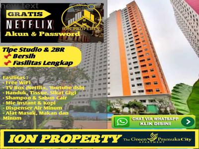 SEWA PERJAM MURAH FREE NETFLIX APARTEMEN GREEN PRAMUKA SQUARE JAKARTA