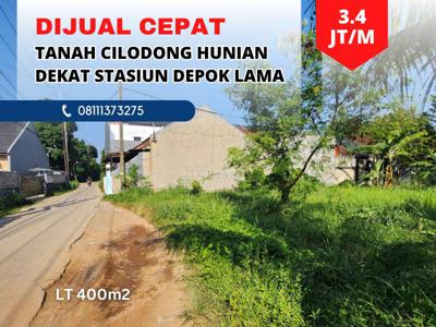 Tanah 2 Muka Area Hunian Cilodong Selangkah Alun-Alun Depok