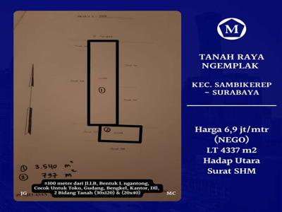 Tanah Ngantong Raya Ngemplak Sambikerep Surabaya Barat Dkt Citraland