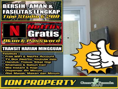 2KAMAR PAKET MALAM SEWA APART GRAND PRAMUKA CITY GREEN PRAMUKA SQUARE