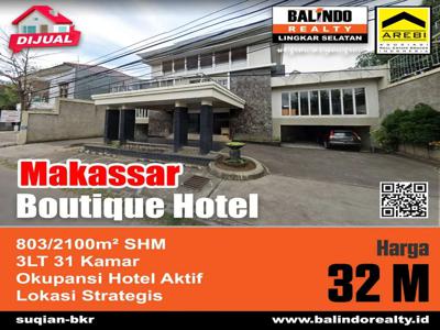 Dijual Hotel Aktif okupansi Baik di Makasar