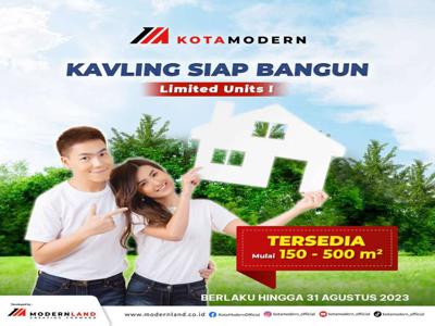 Dijual Kavling Siap Bangun di Kota Modern Tangerang