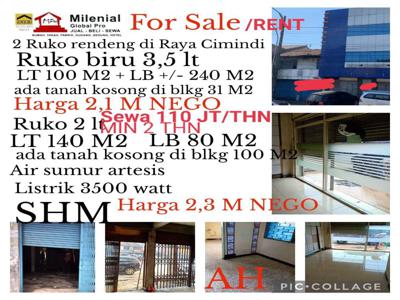 Dijual Ruko Rendeng Ex Bank di Mainroad Cimindi