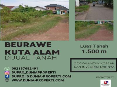 Dijual Tanah LT 1.500 m Di Beurawe Kec. Kuta Alam Banda Aceh