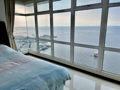 Disewakan condo 3 br , sea view, furnished rapi, green bay pluit