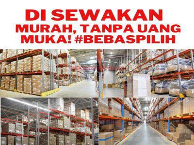 Sewa Gudang bayar bulanan, murah, tanpa uang muka