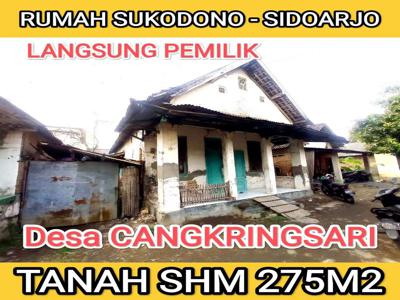 Tanah 275m2 Pasar Legi Sukodono SHM, Bonus Rumah cocok untuk Gudang