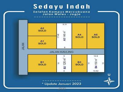 Tanah Dijual Dekat Exit Tol Gamping, Residensial Jogja Barat