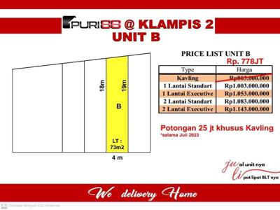 Tanah Kavling Klampis Aji, Kavling B dekat MERR,ITATS, HangTuah