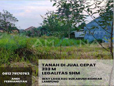 Tanah murah siap bangun way laga kecamatan sukabumi