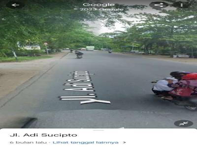 Tanah strategis pinggir jalan adisucipto uk 21 x 380