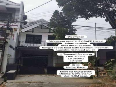 xyiwr, RUMAH TEMPAT USAHA EX CAFE 2 LANTAI STRATEGIS